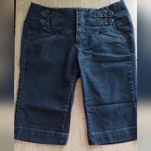 Dark Blue Denim Bermuda Shorts